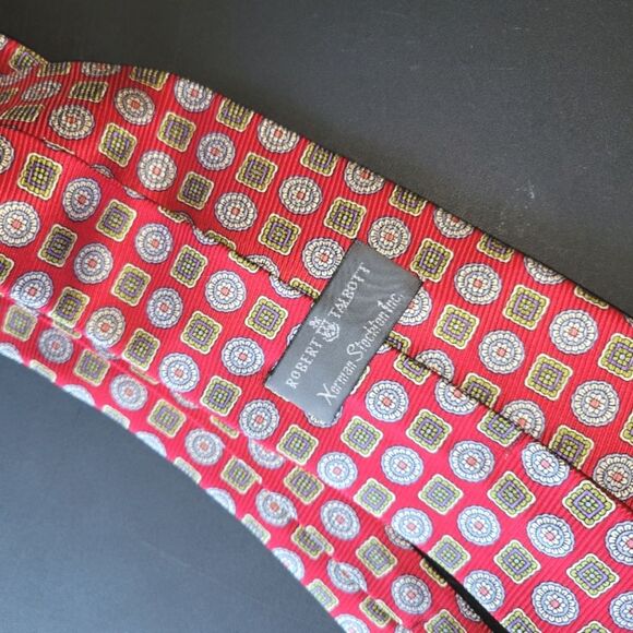 Robert Talbott Norman Stockton Red Silk Tie - Picture 4 of 6